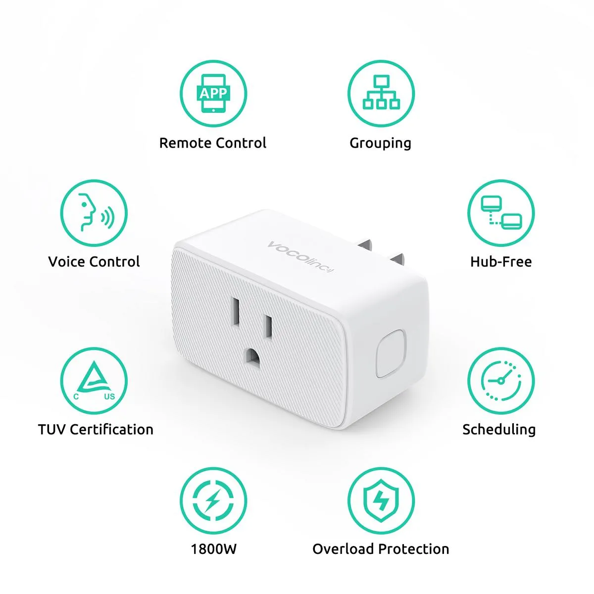 VOCOlinc SmartBar Wi-Fi Plug – VP5X-4 Packs