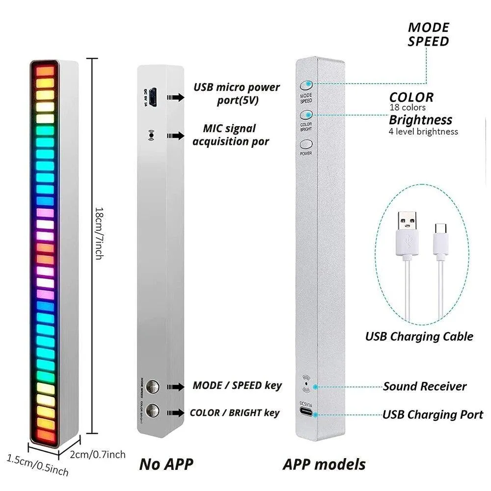 Voice Rhythm Sensor Atmosphere LED Light